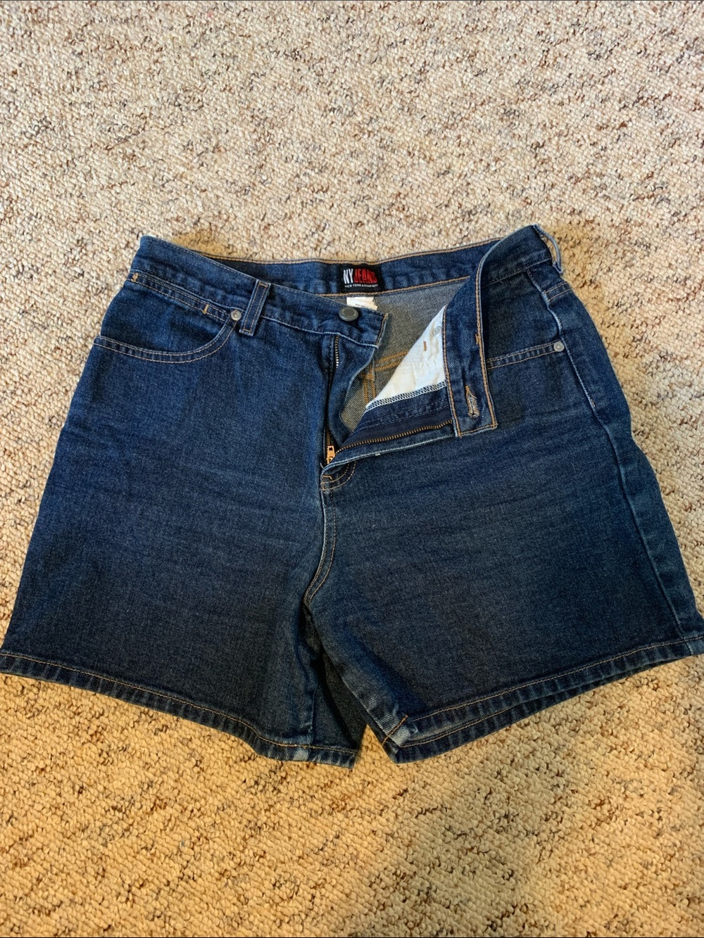 NY Jeans Classic Dark Blue Denim Women's Shorts